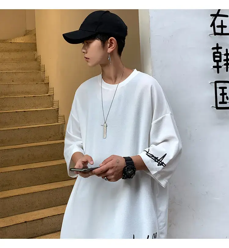 Men Red 7P Point T-Shirt Large Summer Wear — feature 21