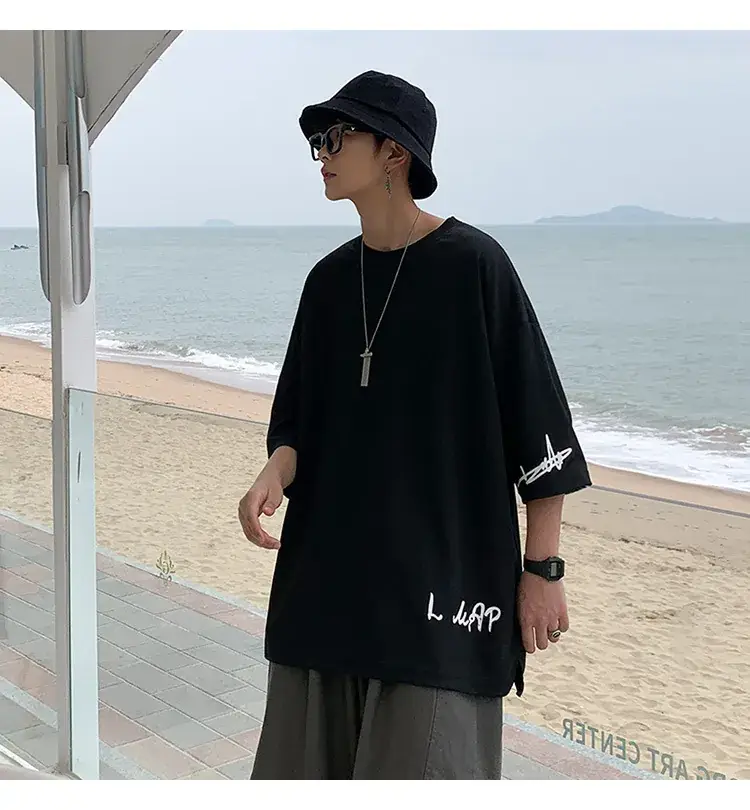 Men Red 7P Point T-Shirt Large Summer Wear — feature 27