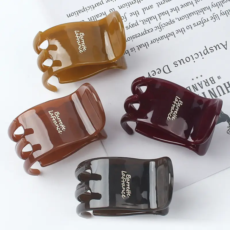 Transparent Shark Clip for Hair with Gold Plated End - Image 5