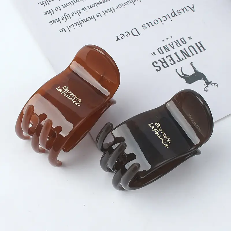 Transparent Shark Clip for Hair with Gold Plated End - Image 6
