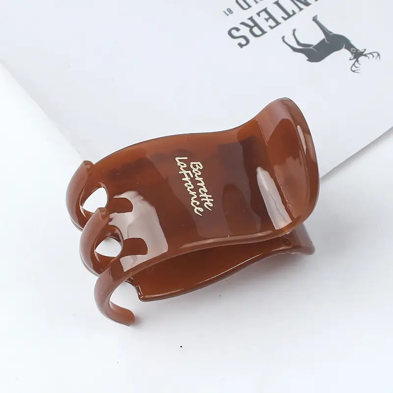 Transparent Shark Clip for Hair with Gold Plated End - Image 3
