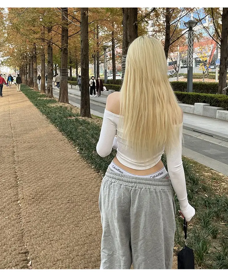 White Slim Fit Off-Shoulder Top for Women — feature 11
