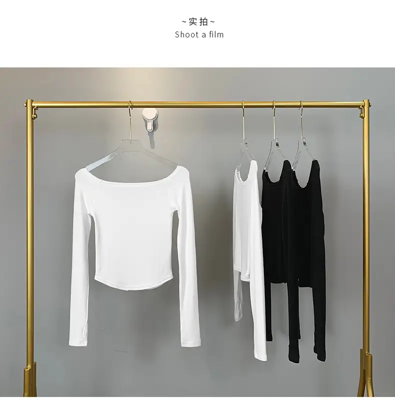 White Slim Fit Off-Shoulder Top for Women — feature 13