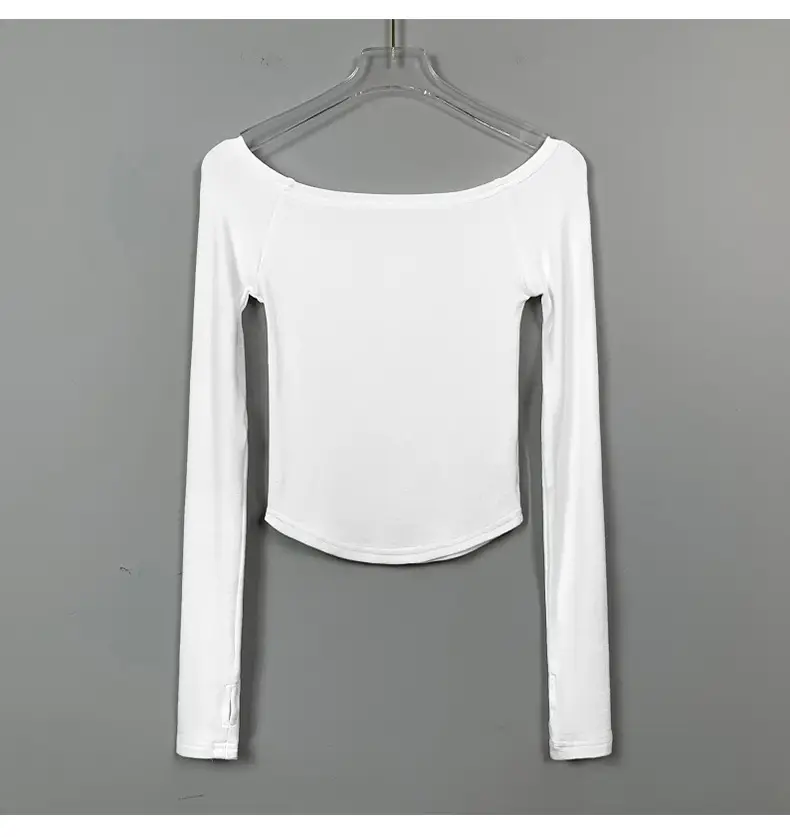 White Slim Fit Off-Shoulder Top for Women — feature 15