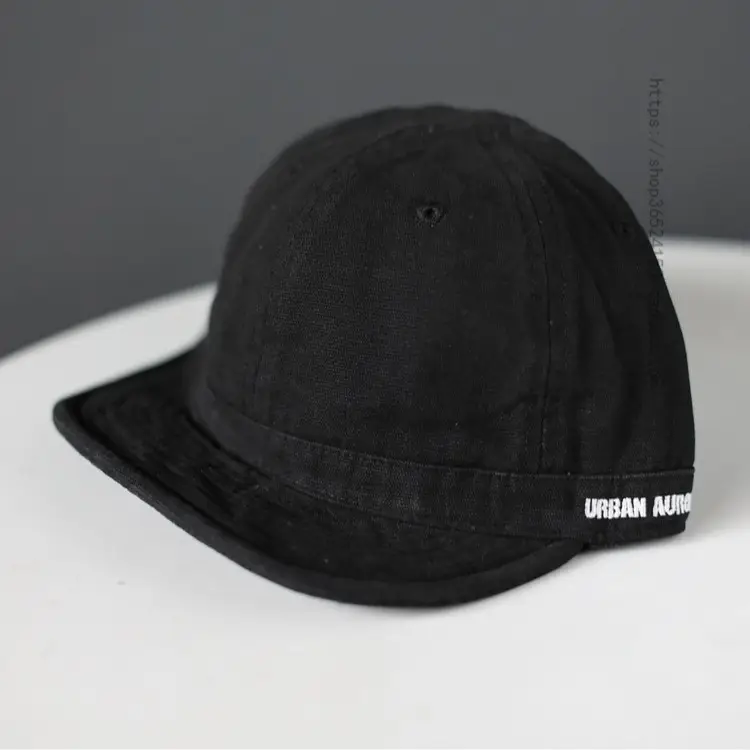 Men's Short-Brim Baseball Cap Beige Korean Equestrian - Image 8
