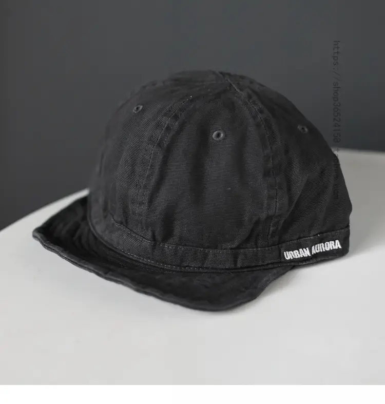 Men's Short-Brim Baseball Cap Beige Korean Equestrian - Image 2