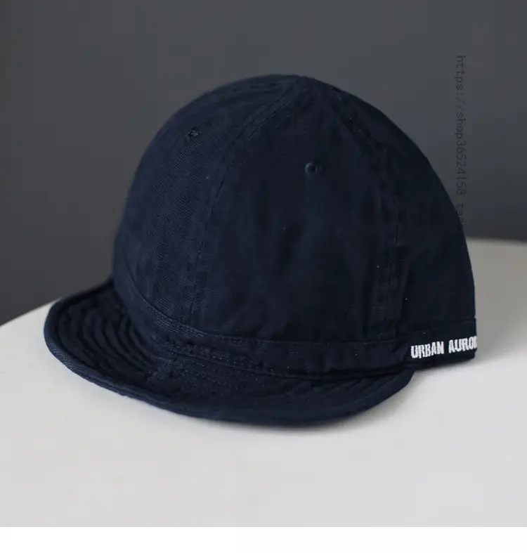 Men's Short-Brim Baseball Cap Beige Korean Equestrian - Image 3