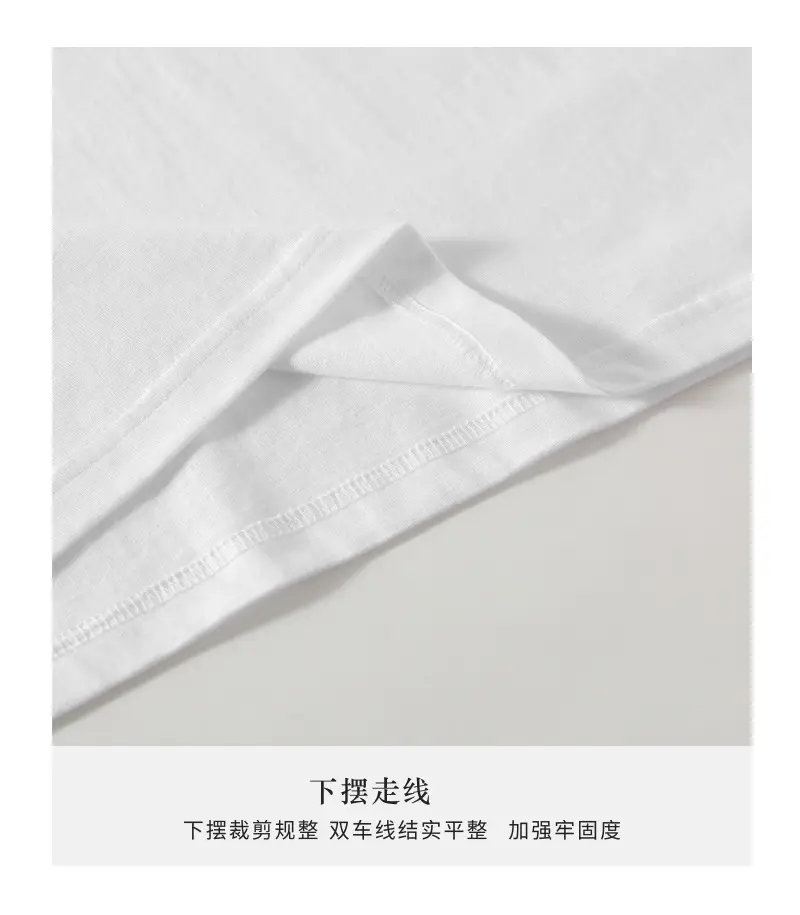 Men's White Sleeveless Vests 210g Cotton Summer — feature 12