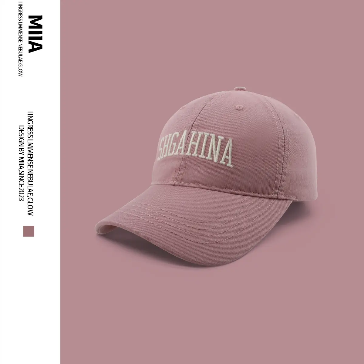 Giant Pink Baseball Cap with "SUGAR" Embroidery