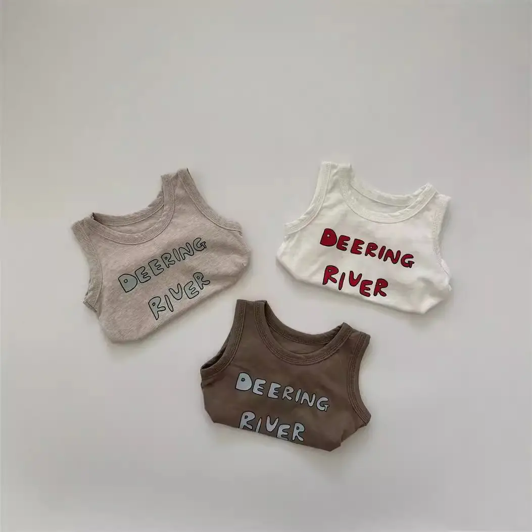 Kids Sleeveless Shorts Set Korean Design Cool Suit