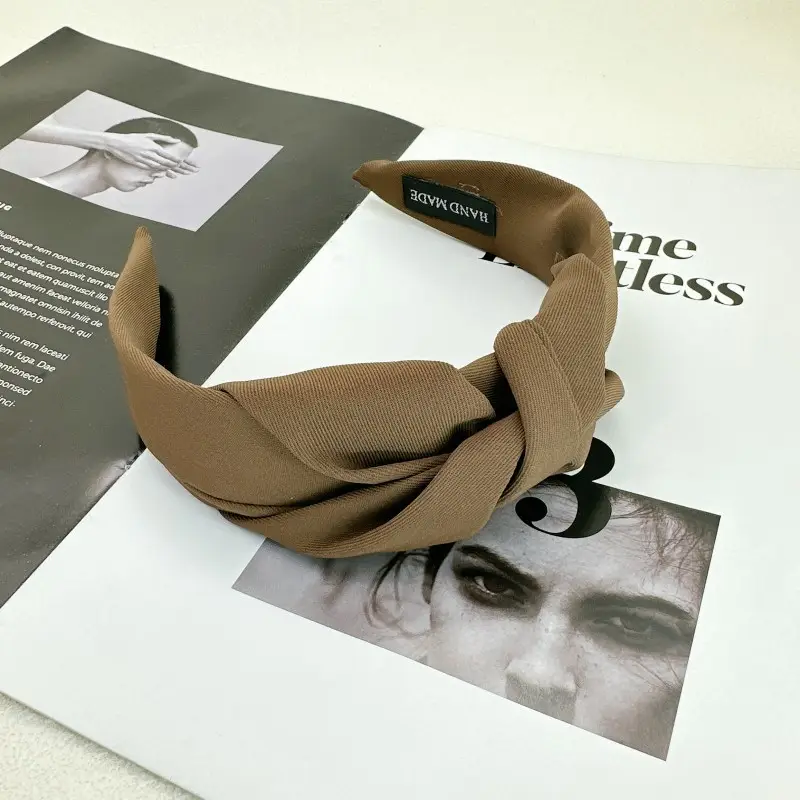 Black Korean Retro Hair Hoop Women's Wide-brim Elegant Headwear