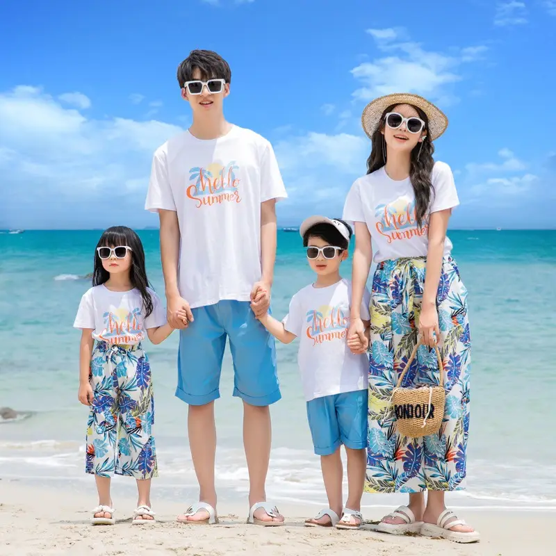 Shelle Summer T-Shirt & Printed Shorts Set for Girls - Image 2