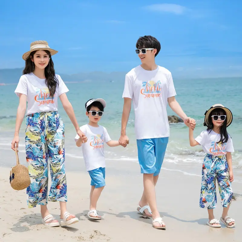 Shelle Summer T-Shirt & Printed Shorts Set for Girls - Image 3