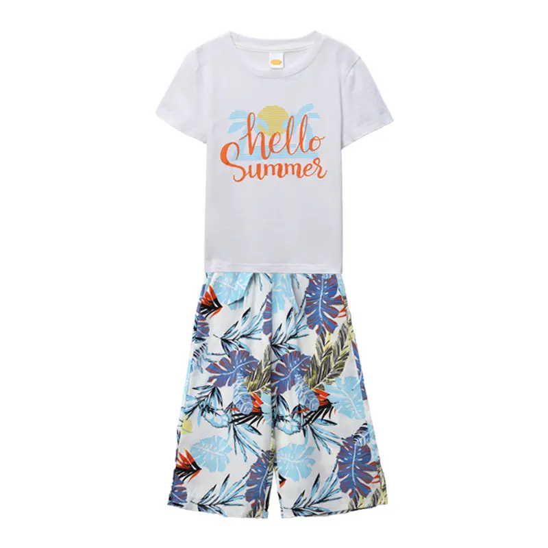 Shelle Summer T-Shirt & Printed Shorts Set for Girls - Image 5