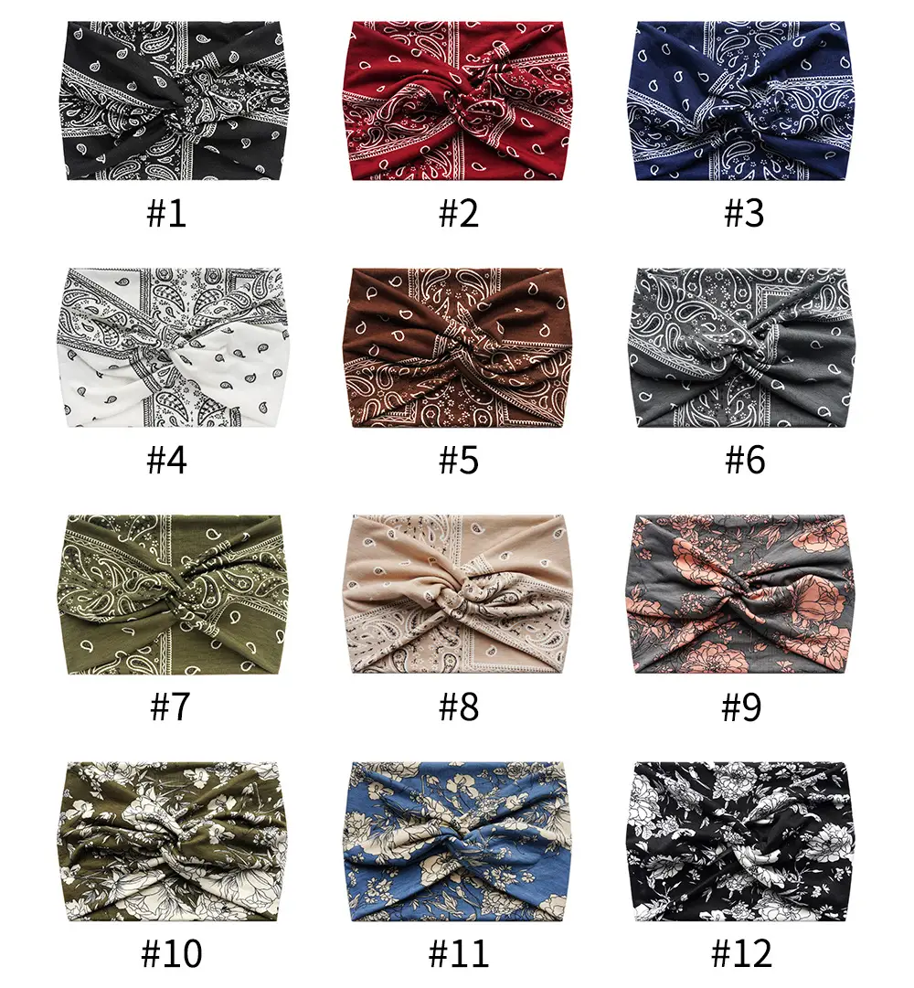 18cm Cross Border Printed Cross Yoga Hair Band Tie Knot — feature 4