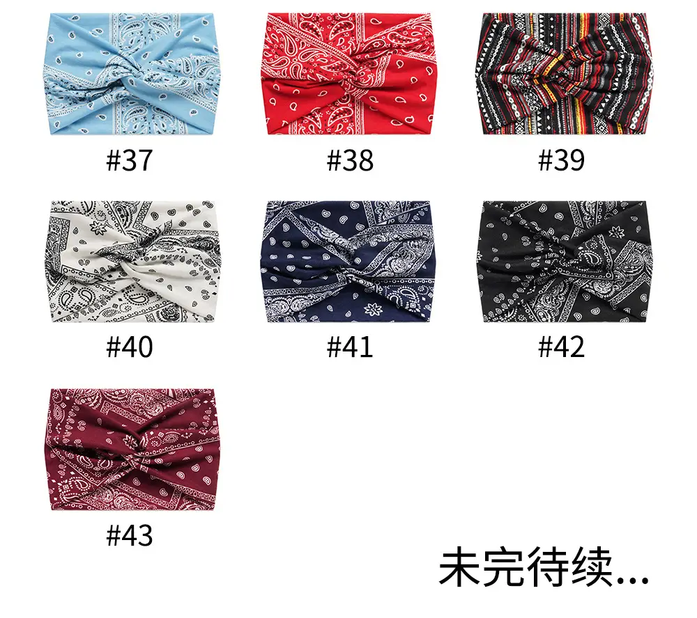 18cm Cross Border Printed Cross Yoga Hair Band Tie Knot — feature 7