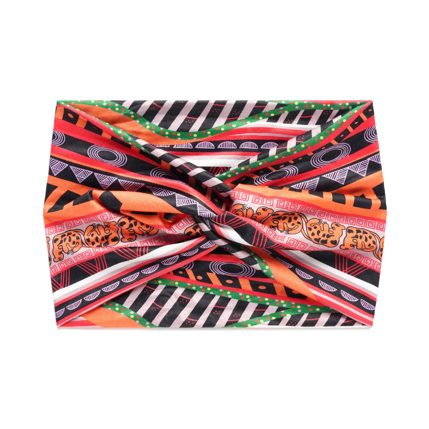 18cm Cross Border Printed Cross Yoga Hair Band Tie Knot - Image 54