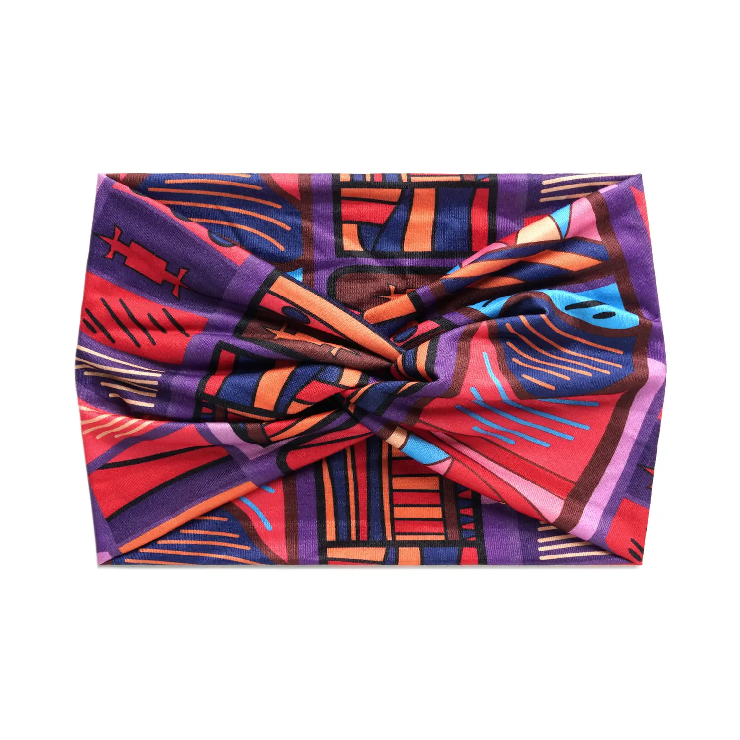 18cm Cross Border Printed Cross Yoga Hair Band Tie Knot - Image 55