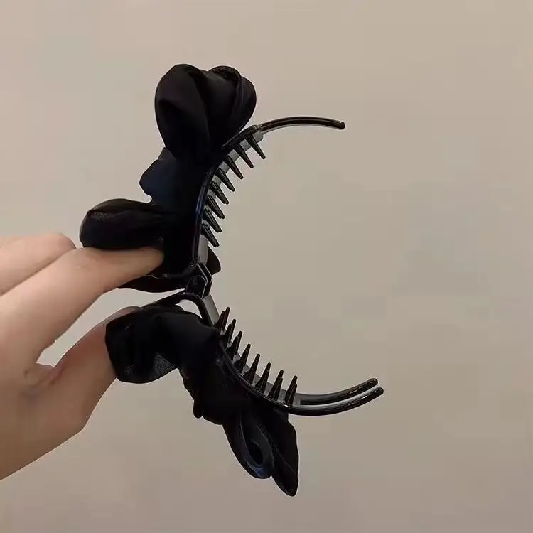 Black Velvet Bow Hair Clip for Women — feature 17