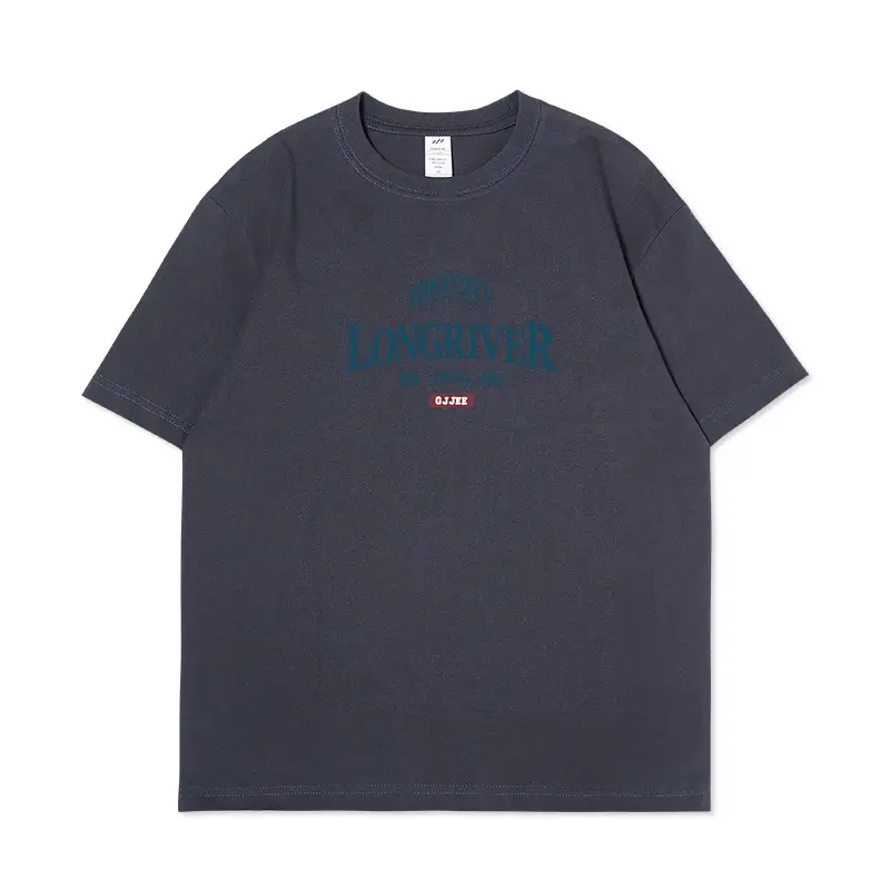 Men Cotton Letter Print T-Shirt White Longriver Design - Image 6
