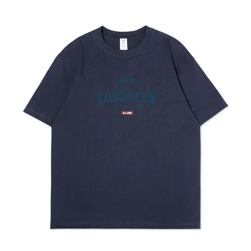 Men Cotton Letter Print T-Shirt White Longriver Design - Image 7