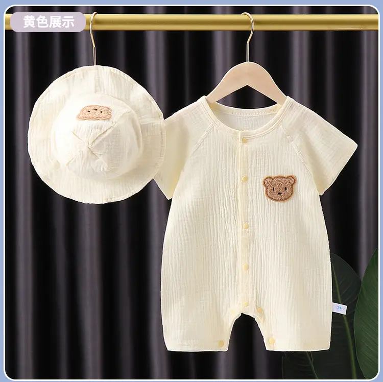 Baby Cotton Jumpsuit with Hat for Newborns — feature 5