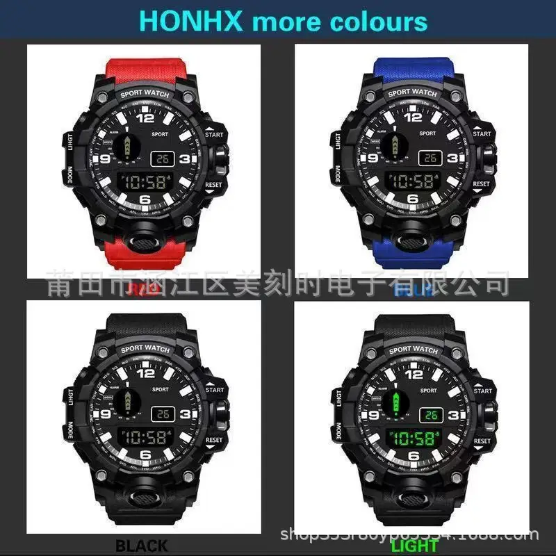 Men's Sport Watch Green LED Digital Display 10:58 — feature 2