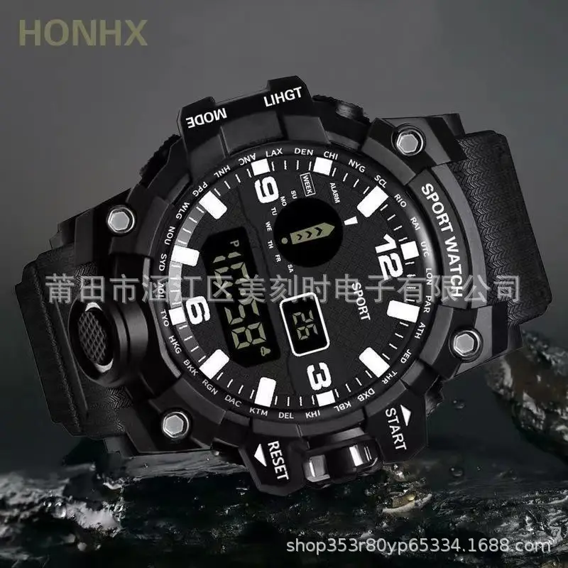 Men's Sport Watch Green LED Digital Display 10:58 — feature 3