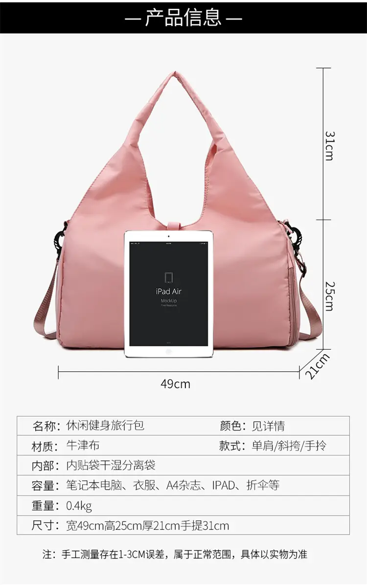 Blue Lightweight One-Shoulder Travel Bag — feature 2
