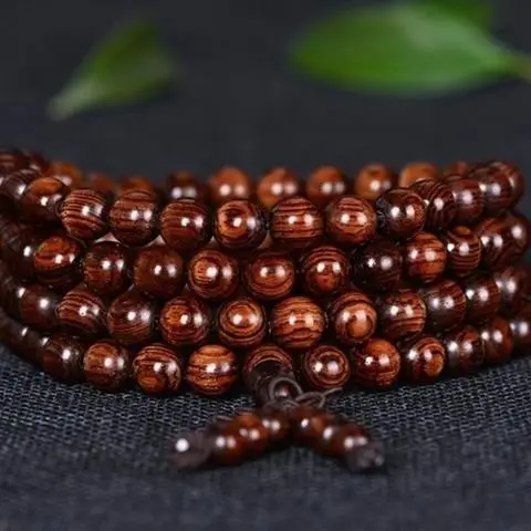 African Black Rosewood Bracelet 15mm Large Leaf Design - Image 19
