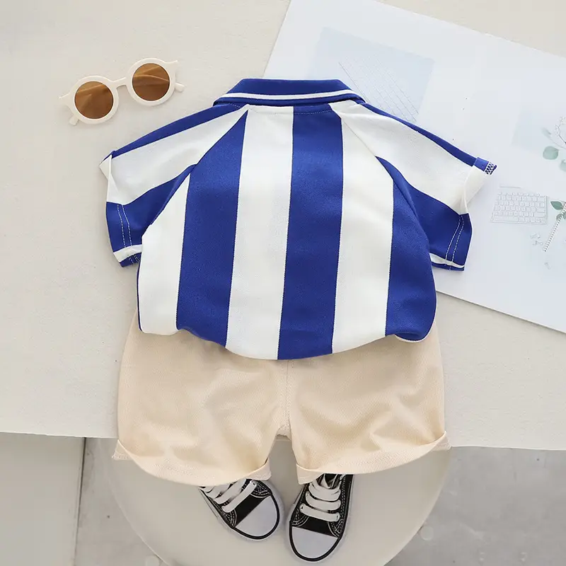 Children Cotton Green Light Shorts Suit Summer — feature 8