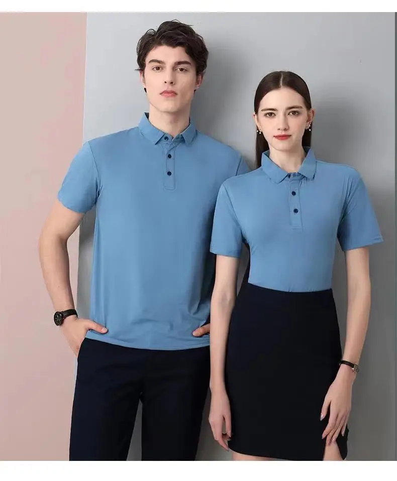 Men Ice Silk Polo Shirt Quick Dry Lapel — feature 17