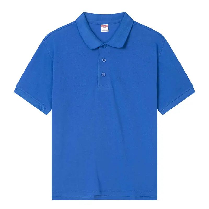 Men Green Polo Shirt Loose Fit Lapel Short Sleeve - Image 2