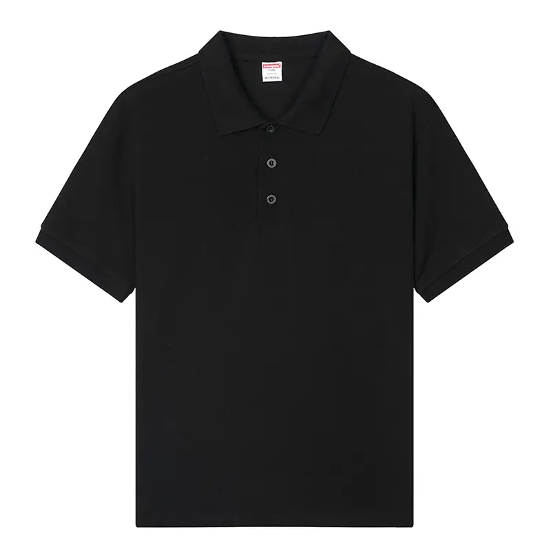 Men Green Polo Shirt Loose Fit Lapel Short Sleeve - Image 5