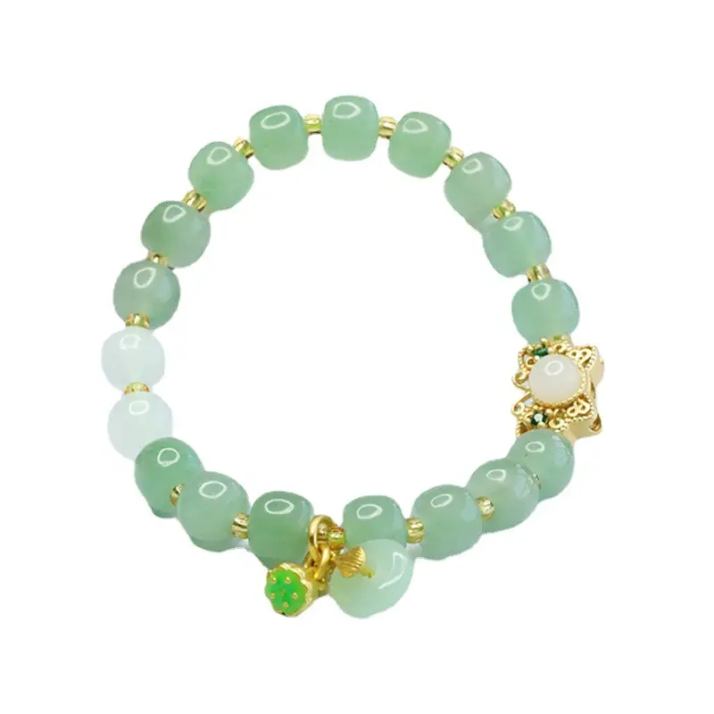 Jade Butterfly Bracelet with Palace Style Pendant - Image 6