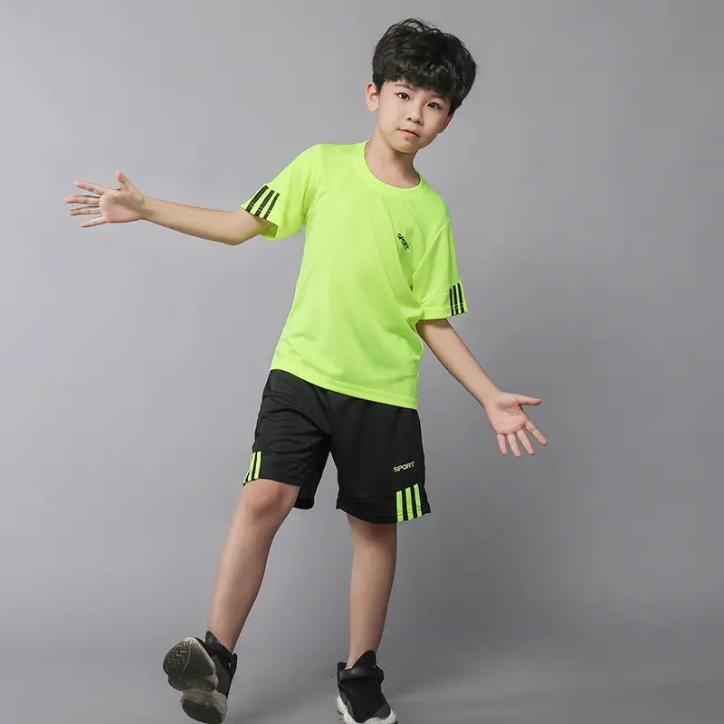 Kids Badminton Shirt & Shorts Set Gray Boys - Image 11