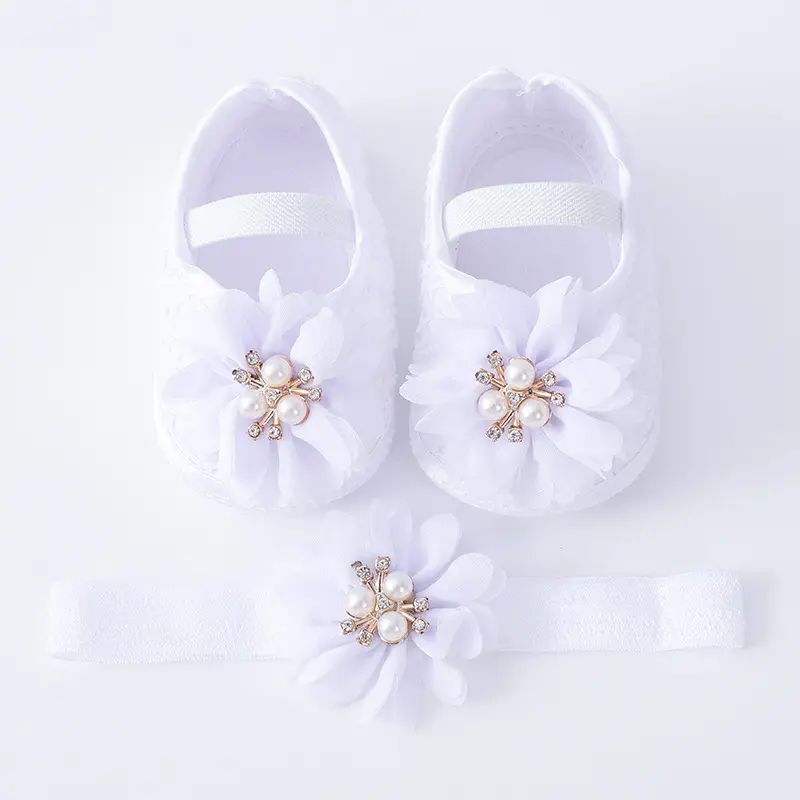 Red Pearl Flower Toddler Shoes 0-1Yr Soft Bottom — feature 10