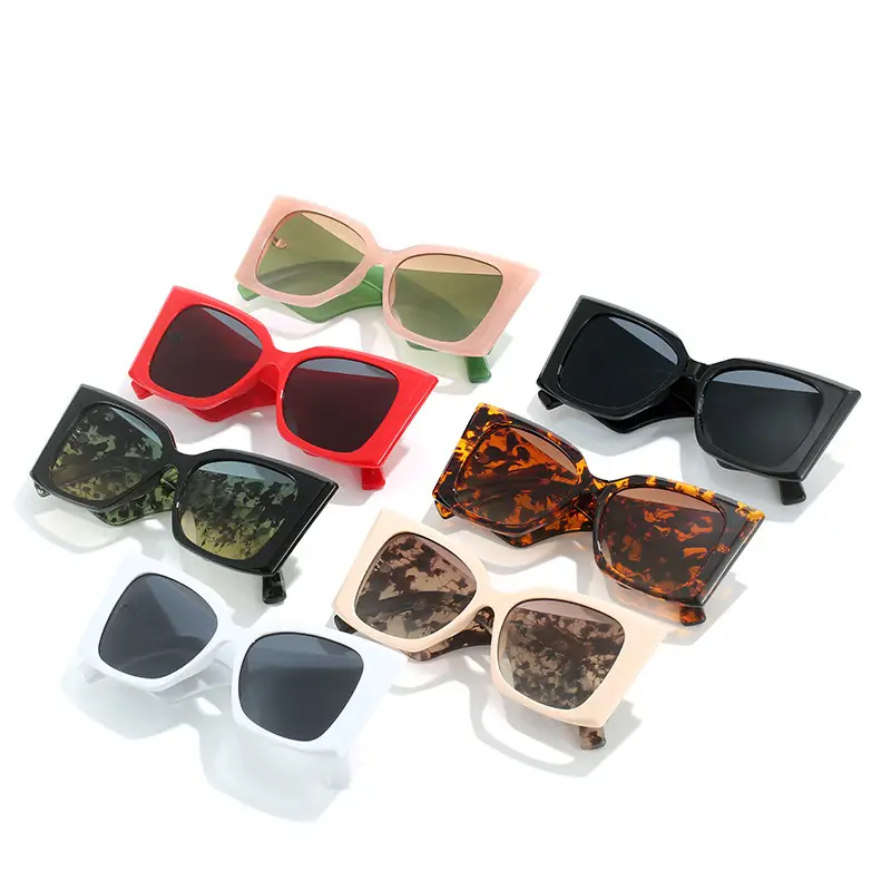 Women Camo Sunglasses Wide Leg Large Frame European American Style - Image 11