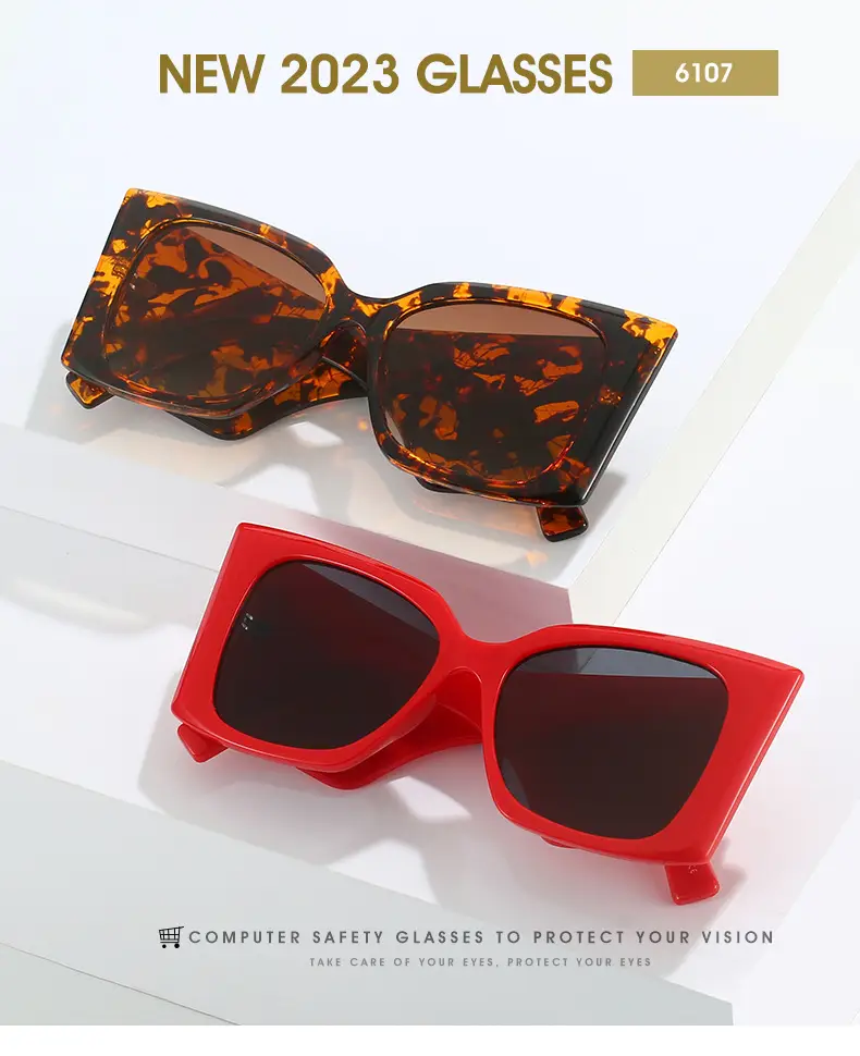 Women Camo Sunglasses Wide Leg Large Frame European American Style — feature 1