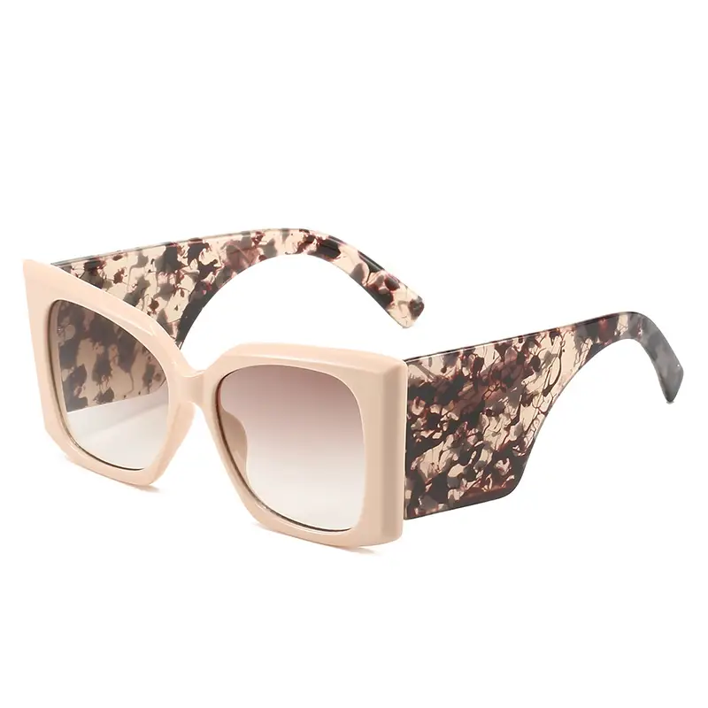 Women Camo Sunglasses Wide Leg Large Frame European American Style - Image 6