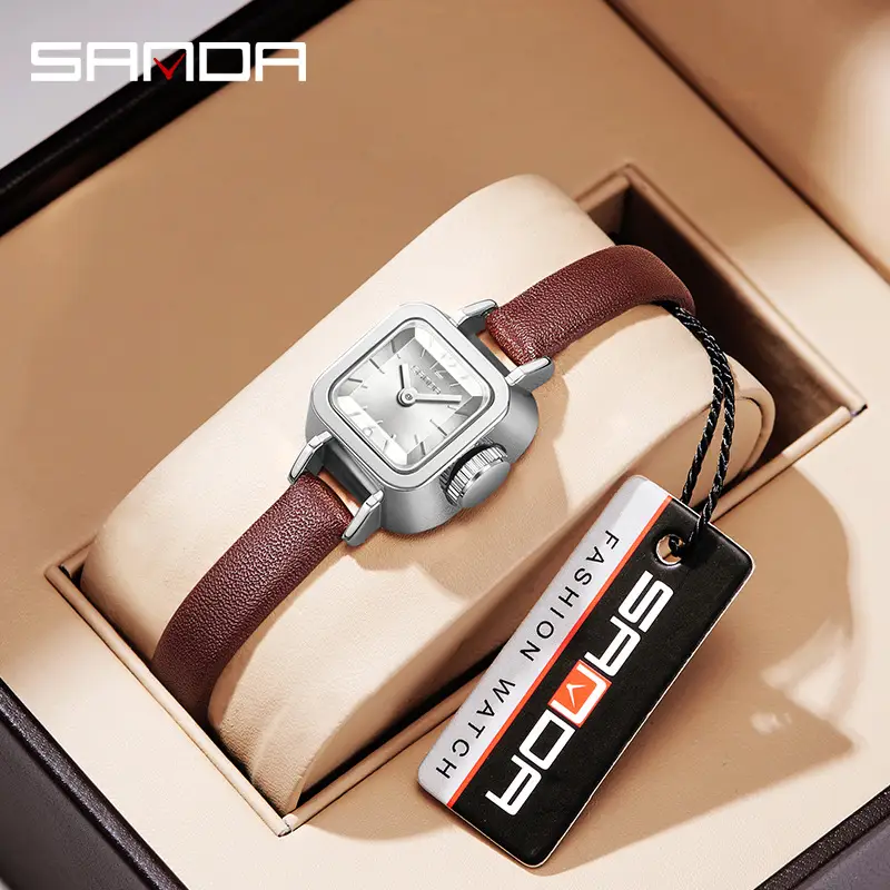 Sanda Women's Square Quartz Waterproof Belt Watch - Image 7