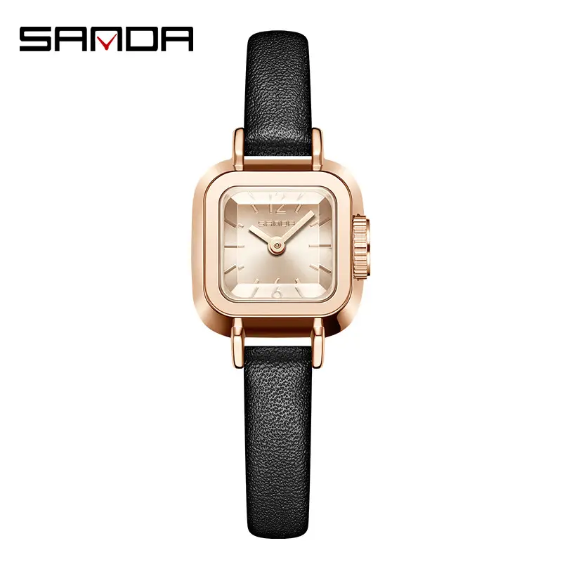 Sanda Women's Square Quartz Waterproof Belt Watch - Image 4