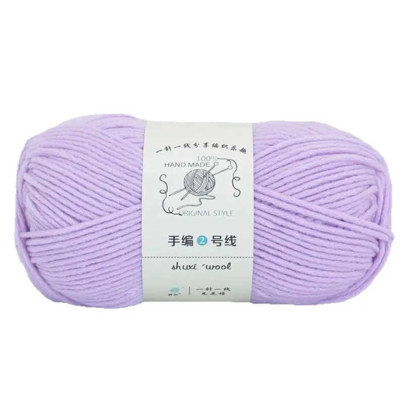 6 Strands of Milk Cotton Wool Ball Medium Thick Thread Ball Wholesale Hat Scarf Crochet Slippers Hand Knitting Material Package