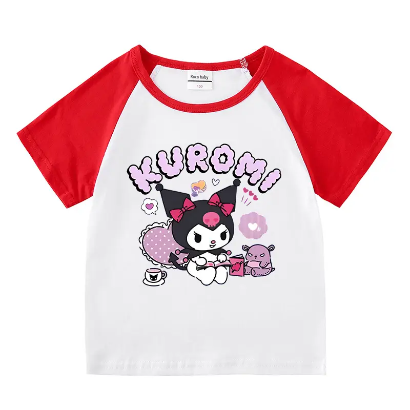 2023 Kids Summer T-Shirt Red White Kurayomi Design - Image 10