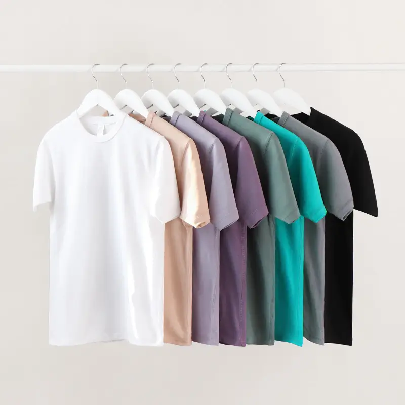 300g Xinjiang Cotton Grey T-Shirt Short Sleeve - Image 9