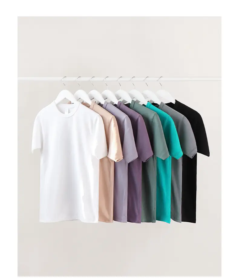 300g Xinjiang Cotton Grey T-Shirt Short Sleeve — feature 2