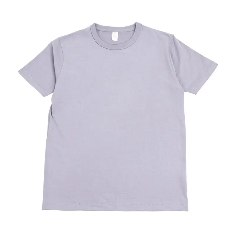 300g Xinjiang Cotton Grey T-Shirt Short Sleeve - Image 3