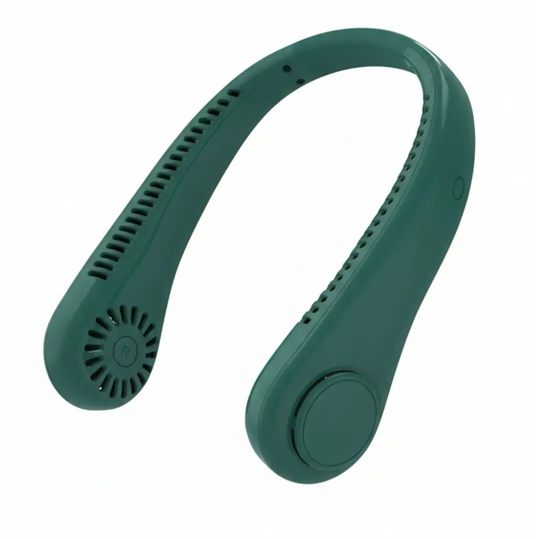 New Hanging Neck Fan USB Charging Lazy Outdoor Portable Silent Turbine Neck Leafless Mini Fan
