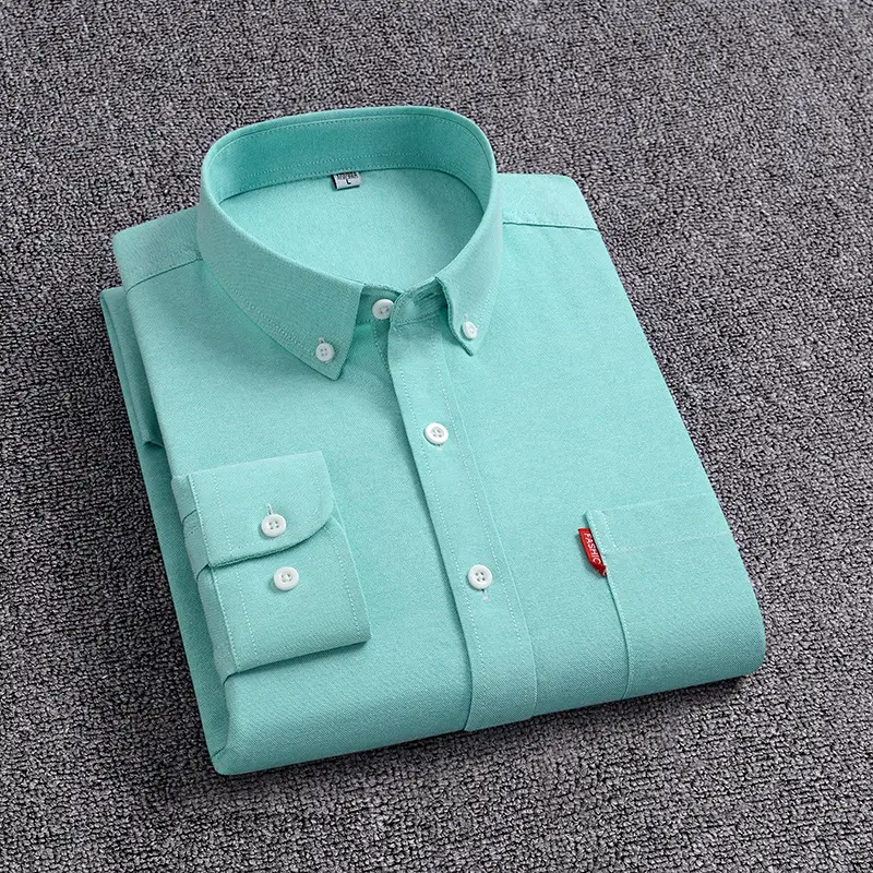 Men's Light Blue Oxford Shirt 2025 All Cotton Oxford Spinning - Image 13