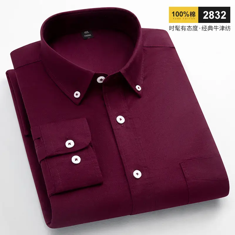 Men's Light Blue Oxford Shirt 2025 All Cotton Oxford Spinning - Image 19